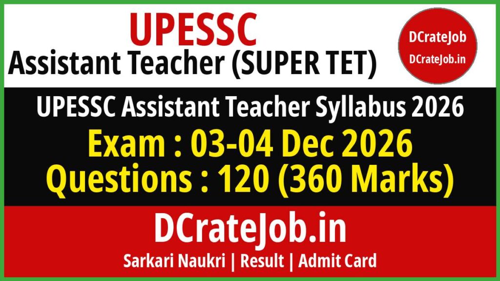UP SUPER TET Syllabus 2026 – Exam Pattern & PDF
