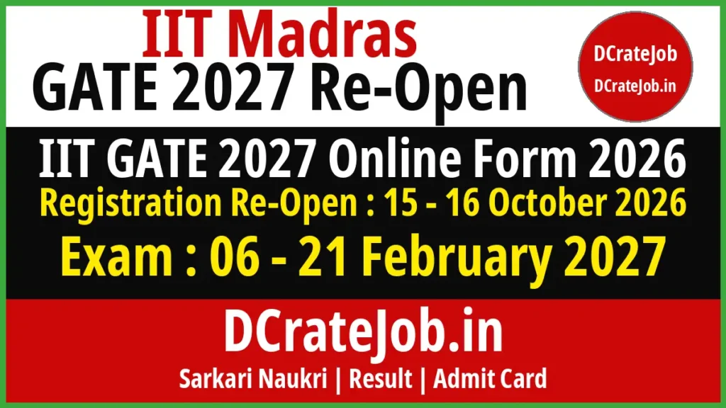 IIT GATE 2027 Online Form