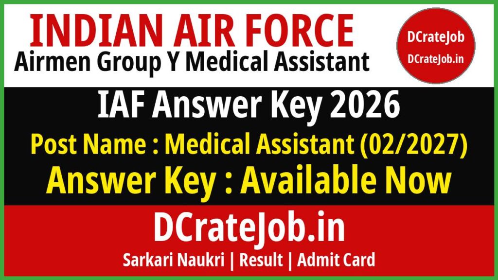 IAF Airmen Group Y Medical Assistant Answer Key 2026