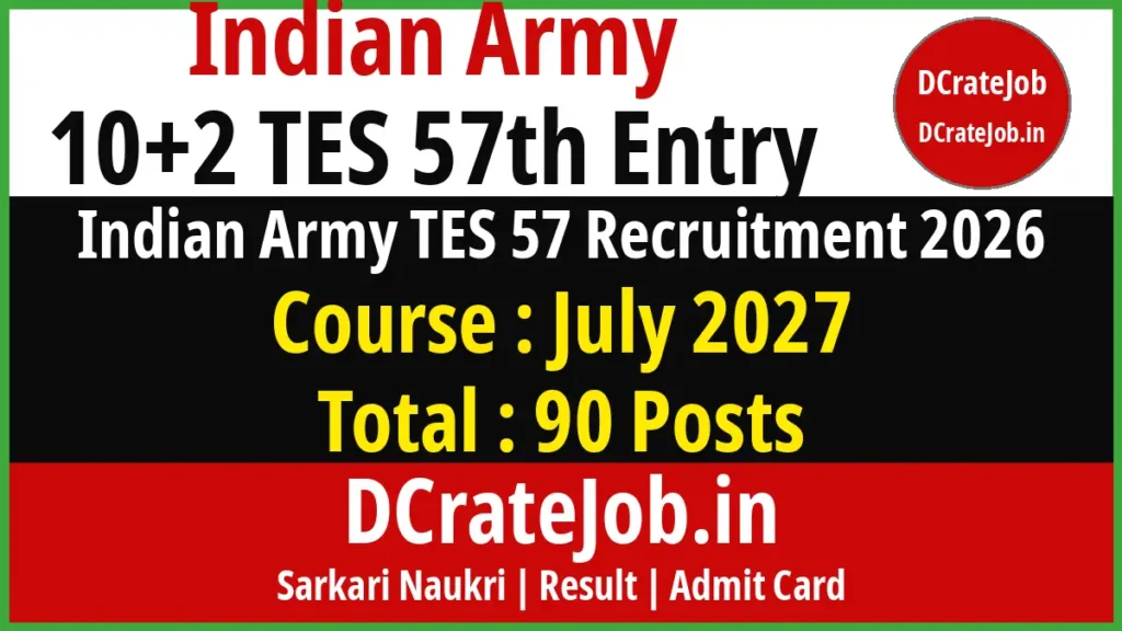 Indian Army TES 57 Recruitment 2026 Online Form 90 Posts