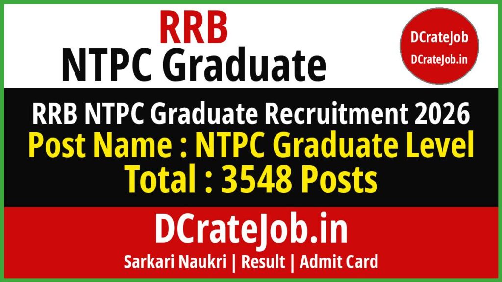 RRB NTPC Graduate Recruitment 2026