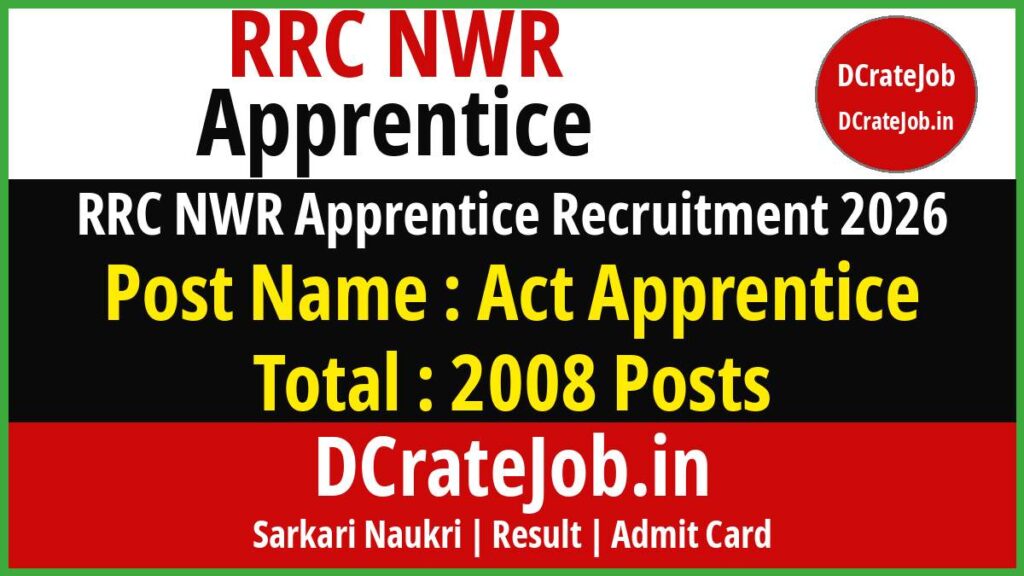 RRC NWR Apprentice Online Form 2026