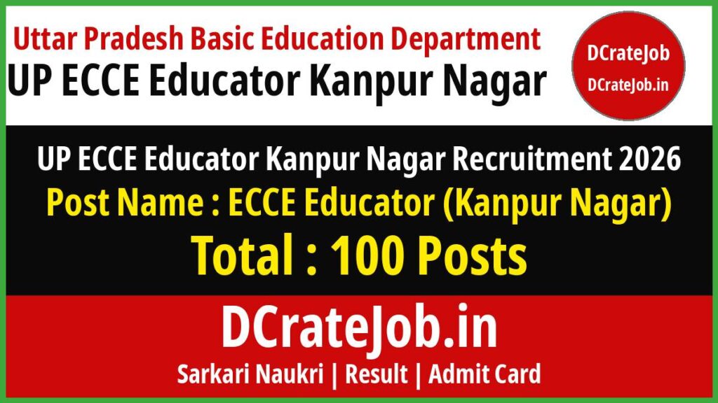 UP ECCE Educator Kanpur Nagar Recruitment 2026 banner - 100 ECCE Educator posts online form