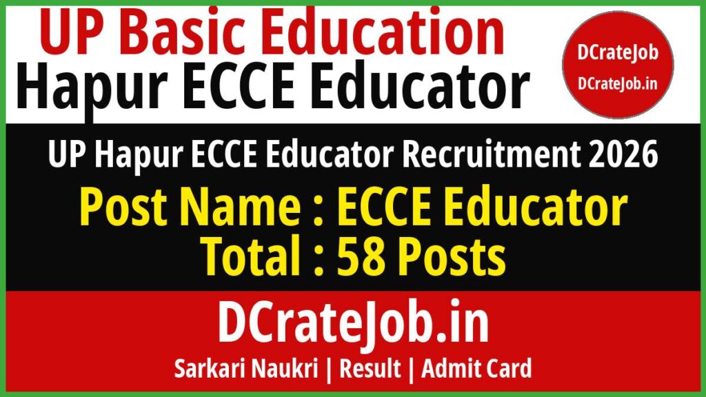 UP Hapur ECCE Educator Recruitment 2026