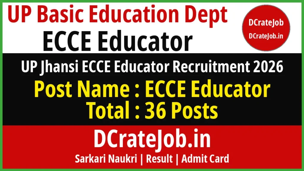 UP Jhansi ECCE Educator Recruitment 2026