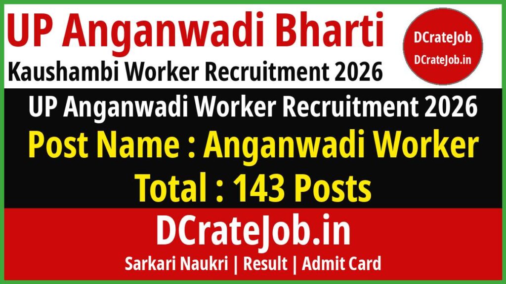 UP Kaushambi Anganwadi Worker Recruitment 2026