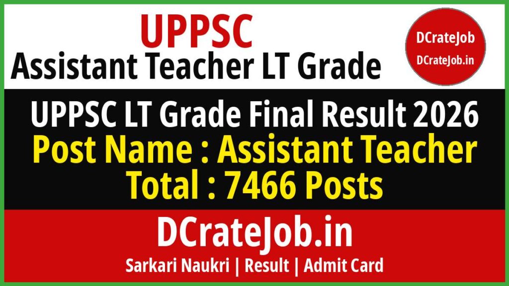 UPPSC LT Grade Assistant Teacher Final Result 2026